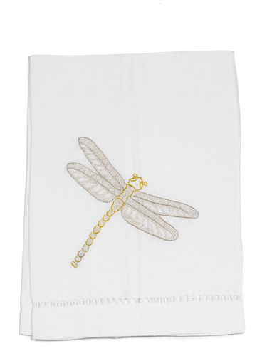 Dragonfly Tip Towel - Loro Lino Fine Linens