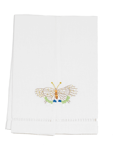 Fishers Butterfly Tip Towel - Loro Lino Fine Linens