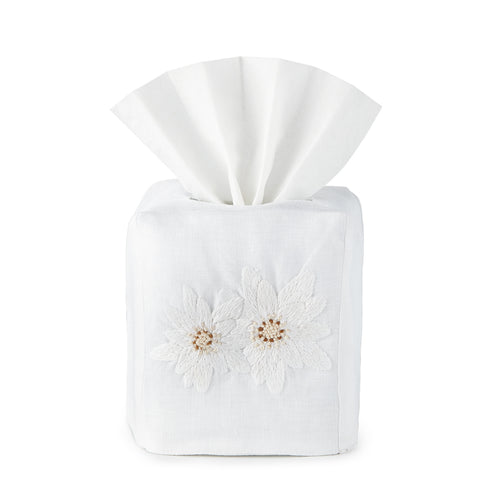 Edelweiss Tissue Box Cover - Loro Lino Fine Linens
