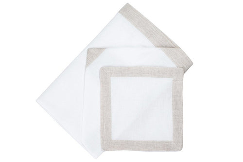 Malibu Dinner/Luncheon Napkins Assortment (Set of 4) - Loro Lino Fine Linens