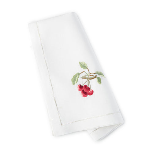 Cherry Dinner Napkin - Loro Lino Fine Linens