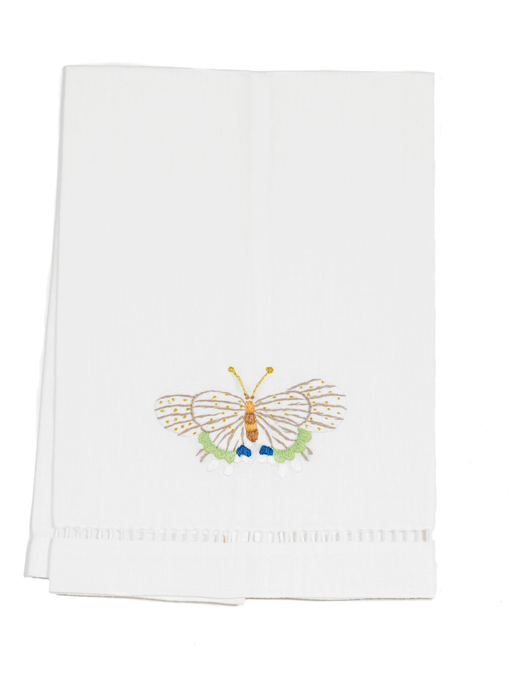 Fishers Butterfly Tip Towel - Loro Lino Fine Linens