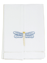Hamptons Dragonfly Tip Towel - Loro Lino Fine Linens
