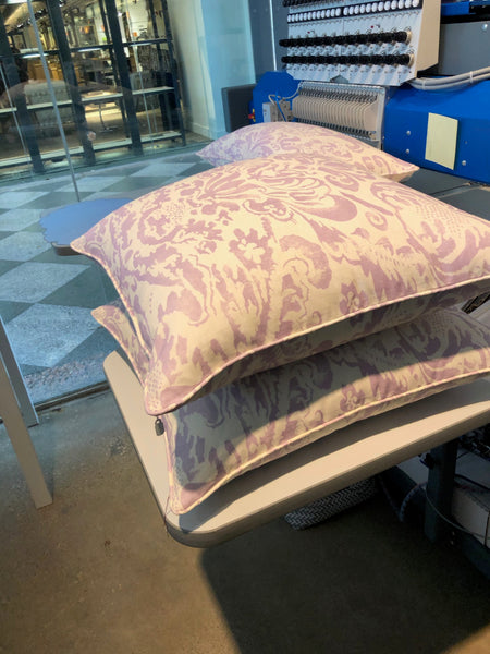 Lake Way Lavender Linen Pillows - Loro Lino Fine Linens