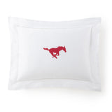 Mustang Boudoir Pillow with Insert Hand Embroidered - Loro Lino Fine Linens